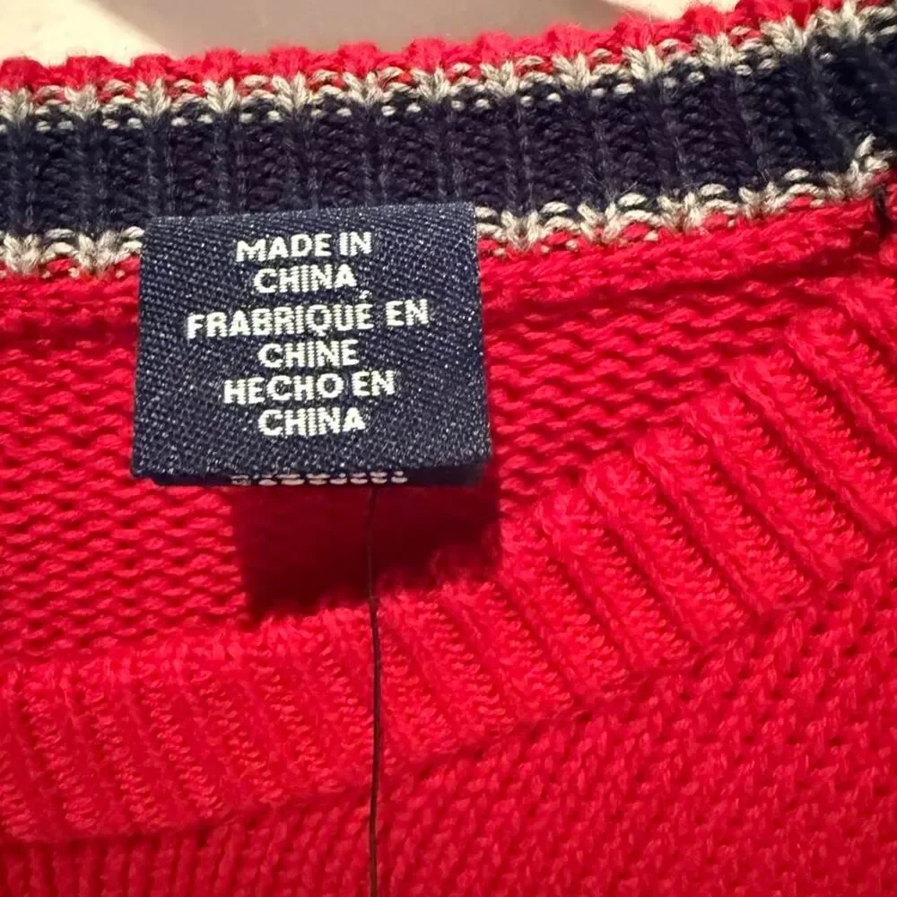 Chaps Men's Red Sweater XXL